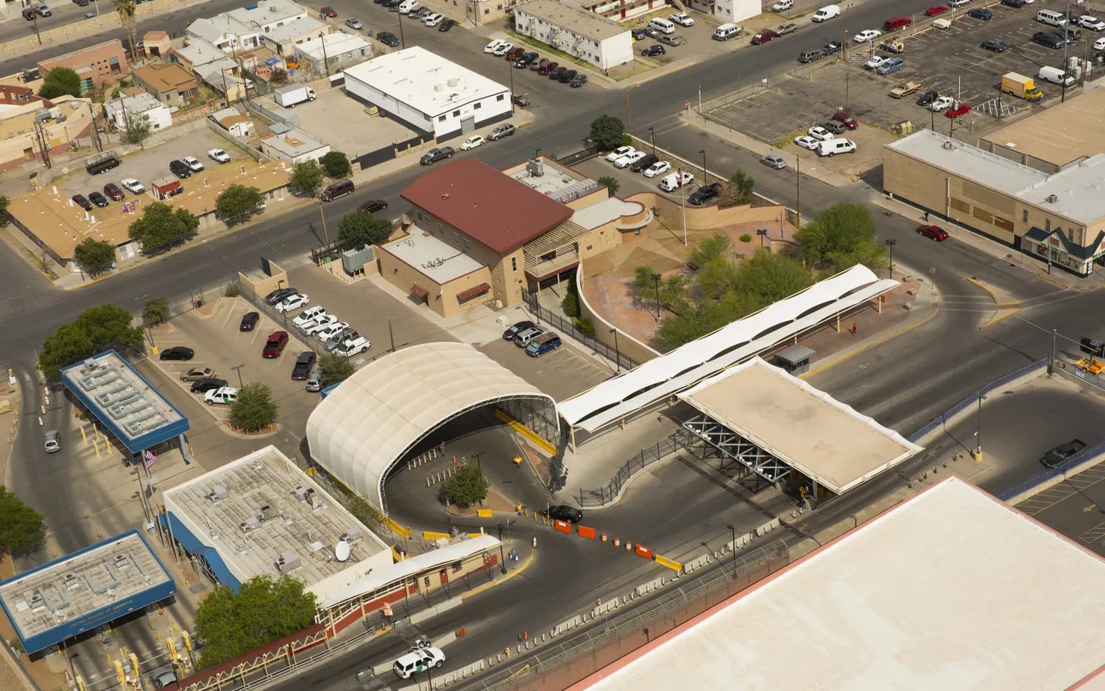 Paso del Norte Bridge between El Paso and Juárez